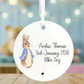 personalised-porcelain-bauble-peter-rabbit-new-baby-keepsake-gift|LLUVPRBABY|Luck and Luck| 1